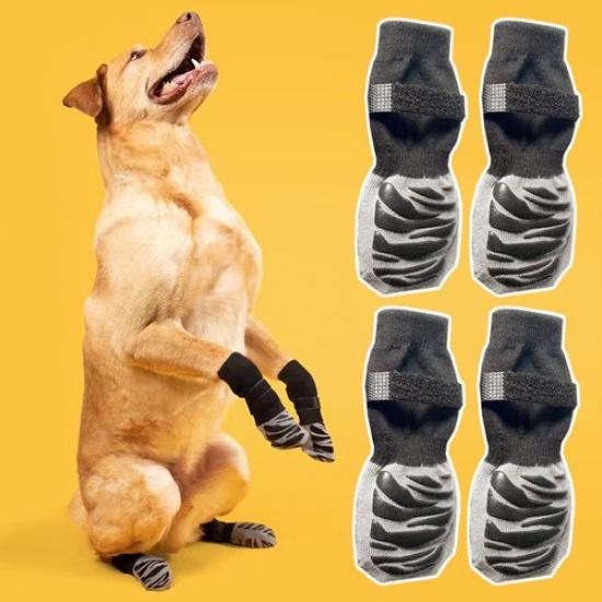 4pcs Pet Dog Shoes Anti-slip Boots Sock for Small Medium Large Puppy Paw Protect