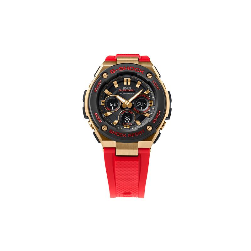 

Casio G-STEEL Series-W Disc Dual Display Fashionable Classic Waterproof Sports Solar Quartz Movement Resin Strap Japanese and Korean GST-W300CXB-4APFM чорний