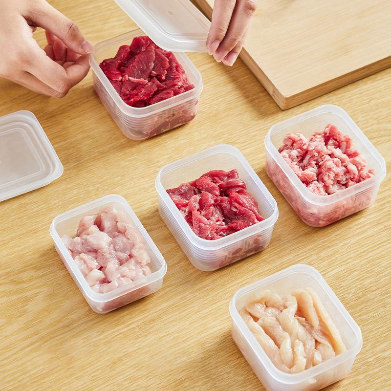 Refrigerator Frozen Meat Storage Box Fresh-Keeping Box Food Grade Fruit Meat Freezing Sealing Box Kitchen Storage Case