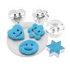 Set 4 Bucăți Formă de Copt Oțel Inoxidabil Față Zâmbitoare Tăietor Biscuiți Prăjituri Forme Decorare Tort Ustensile de Bucătărie Accesorii Bucătărie