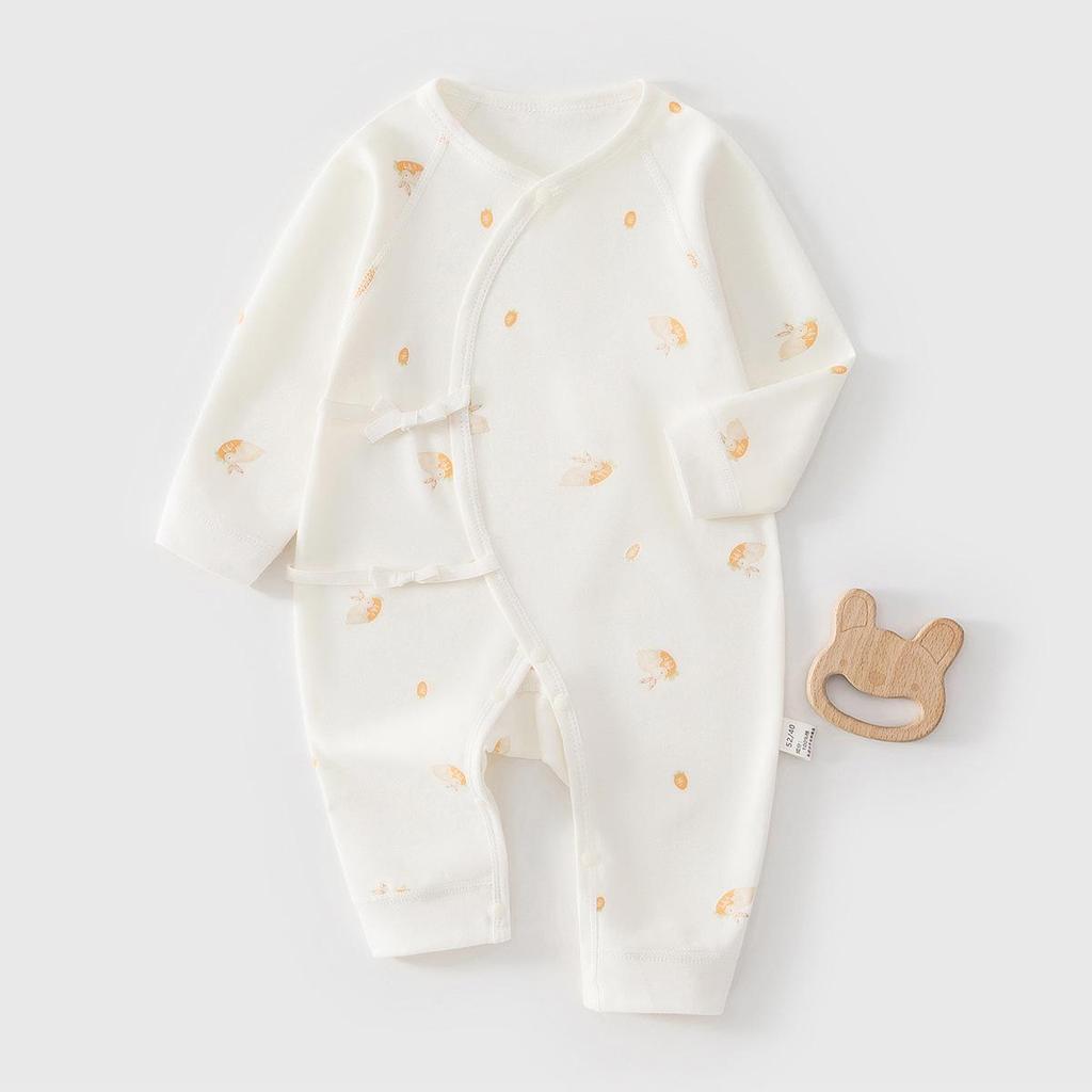 Butterfly Baby Bodysuit: Pure Cotton Newborn Jumpsuit for Spring & Autumn - Cute Crawling Outfit