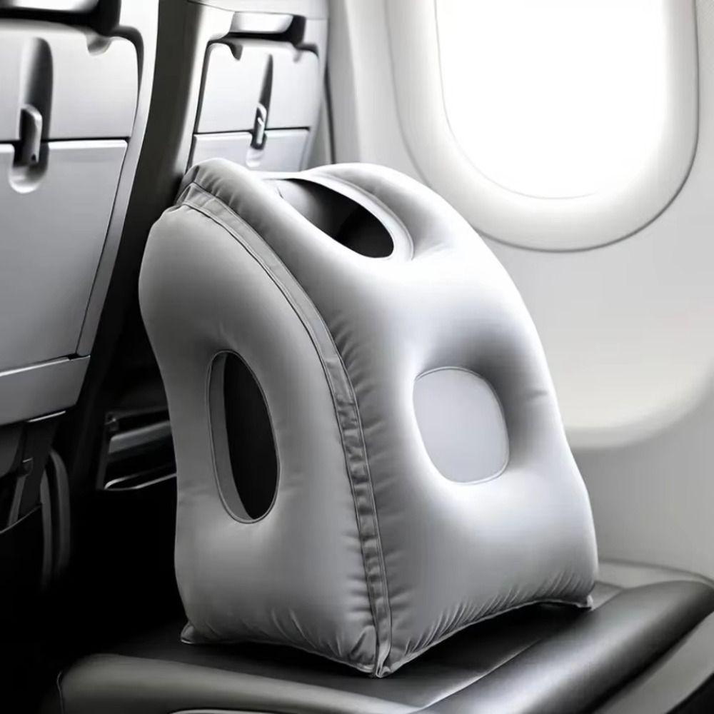 Head Support Inflatable Travel Pillow PVC Material Chin Support Pillow  Airplane Car