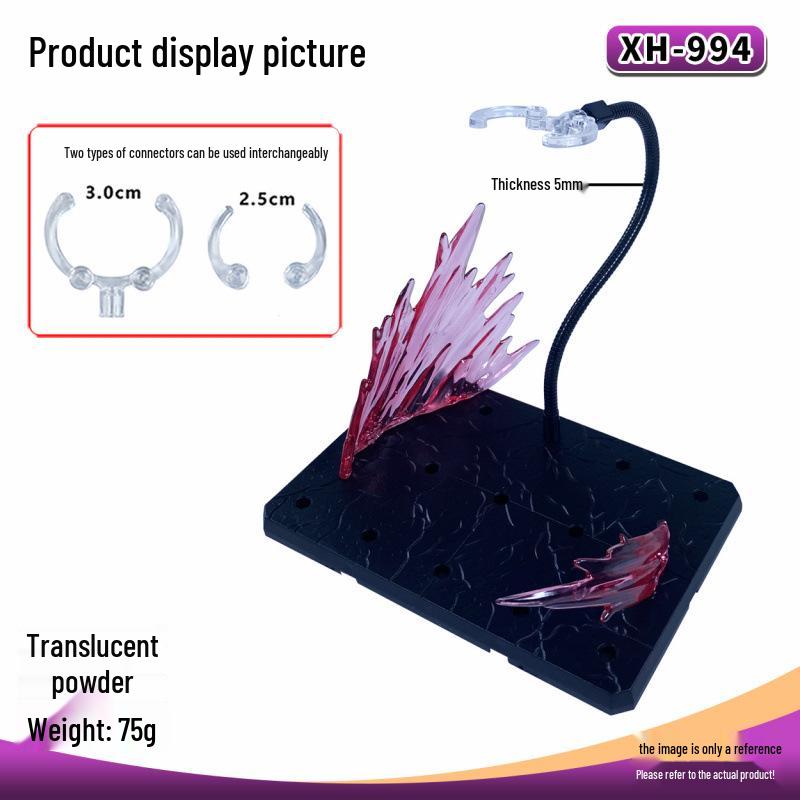 Snake Bone Fire Wind Poseable Stand: Special Effects Display for Gundam Model or Anime Figure Statue Aura.