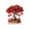 Valentijnsdag Rozenboom Met Hart Tafeldecoratie, 2D Plat Acryl Ornament Voor Bureau Schouw Keuken Decoratie Feest Winterfeest Cadeaus
