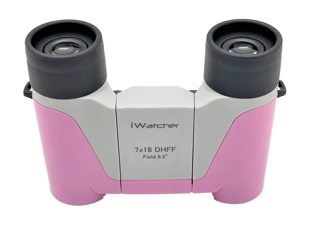 iWatcher 7x18" DHFF Binoculars - No Focusing Required Just Look Through Perfect for Outdoor Activities, Bird Watching, and Concerts. Includes Strap.