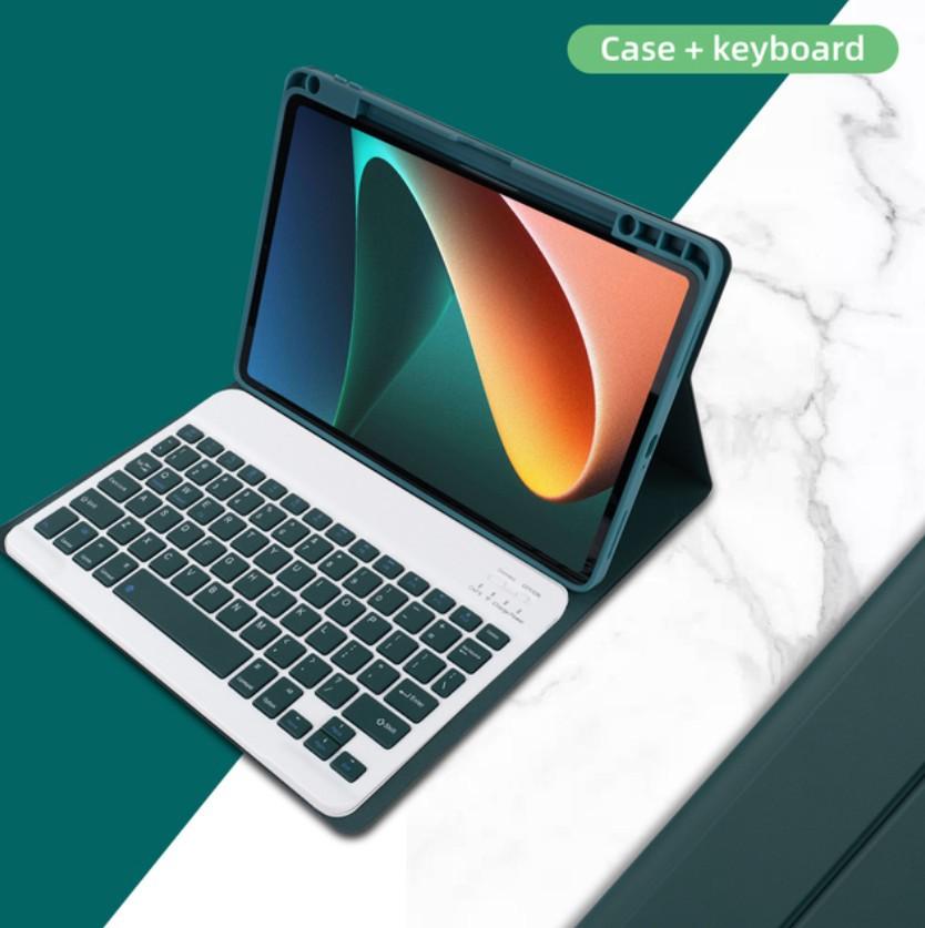 Leather Case for Xiaomi Pad 6 5 Pro with Bluetooth Keyboard Mouse Holder Pen Slot Redmi Pad SE 11 Inch