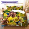 Neymar Pattern Bedding,Quilt Set Quilt Cover Pillowcase Home Birthday Gift(1 * duvet cover + 2 * pillowcase, without core)