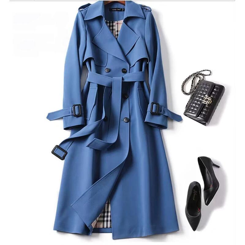 Coats for Women Winter Mid-length Trench Coat Knee-length Slim-fit Thickened Windbreaker Loose Casual Coat Top