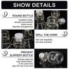 BENECREAT 12-Piece 60ml Swing Glass Bottles, Mini, with 20 Price Tags, Clear Storage Bottles, Glass Water Bottles