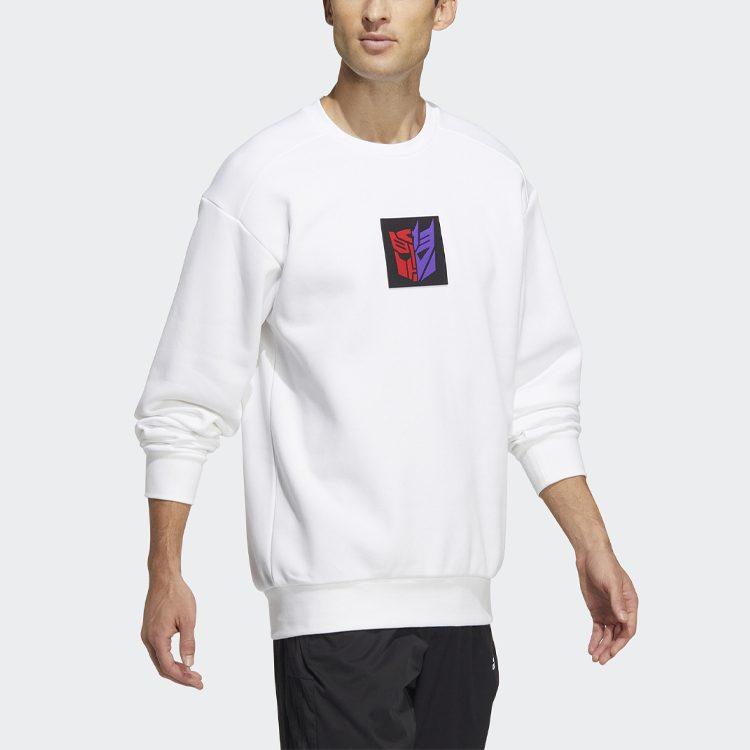 adidas Sweatshirts Unisex White Crew Neck Moderate Regular HM7450