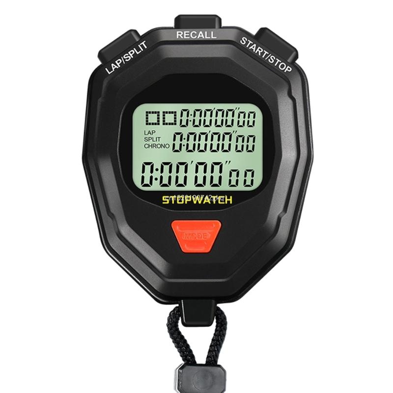 Large Display Timer Digital Stopwatch Timer with Lanyard Outdoor Sports Training Timer Chronograph Stop WatchTachometers 3