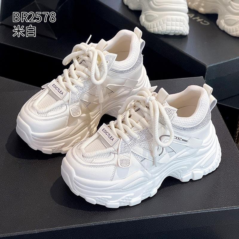 Platform dad shoes autumn new color matching casual sports