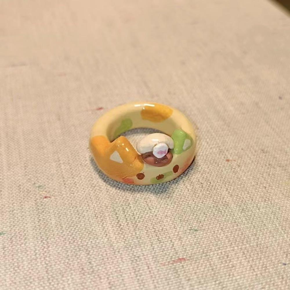 Cartoon Childlike Cute Enamel Drip Glaze Cat Ring Niche Design Girl Heart Versatile Animal Student Ring