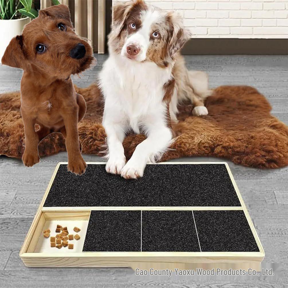 

Багатосекційна дерев яна дошка для шліфування кігтів собаки, в наявності: Дряпка з відсіками для ласощів для домашніх тварин