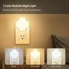 Plug In Night Light Remote Control LED Nightlight, 2 Pcs Dimmable Lamp, 3 Colors, Timer 15/30/60 Min Wall Lighting for Baby Nursery, Bedroom, Kid