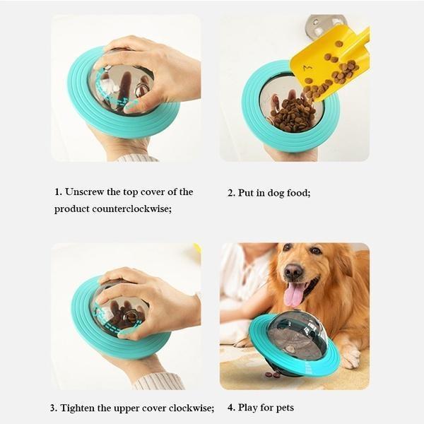 Pet Bite-resistant Flying Disc Dog Toy Flying Saucer Leaking Food Ball Educational Toy Dog Supplies