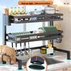 Double-Layer Kitchen Sink Dish Drying Rack