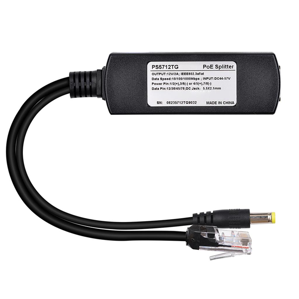 30W Gigabit POE Splitter DC5.5x2.1mm Netzteil für effiziente Stromverteilung in Büro-Netzwerkgeräten