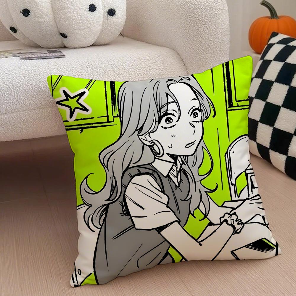Anime AAya Oosawa Cushion Cover Throw Pillow Cover Hidden Button Durable Polyester Chair Cushion