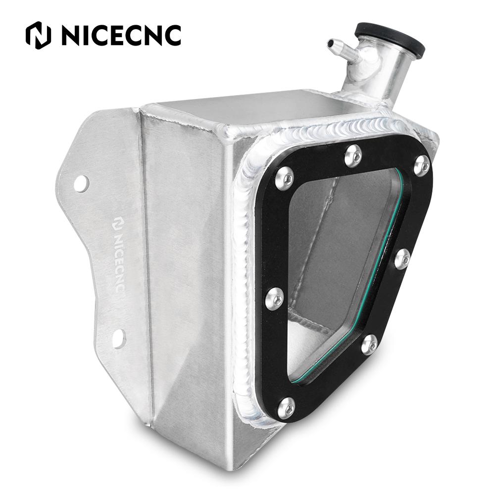 

NICECNC ATV Upgraded Overflow Coolant Radiator Tank Reservoir For Yamaha Raptor 700 700R 1PE-F1871-00-00 Great Heat Dissipation чорний