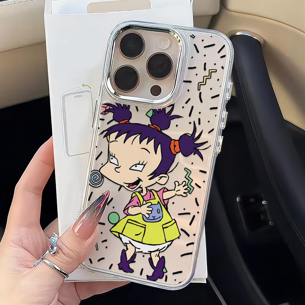 Lustige Cartoon R-Rugrats Handyhülle Für iPhone 17 16e 16 15 14 13 12 11 mini Pro Max X XR XSMAX 8 7 Air Plus Transparente Hülle