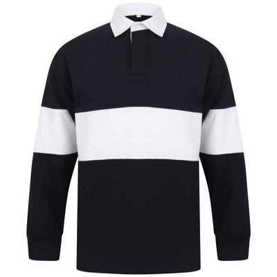 Front Row Camisa de rugby unissex para adultos com painéis