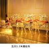 Christmas Gold Reindeer Sleigh  Led Light Iron Sleigh Cart Home Garden Yard Ornament Outdoor Navidad Decor Arbol De Navidad