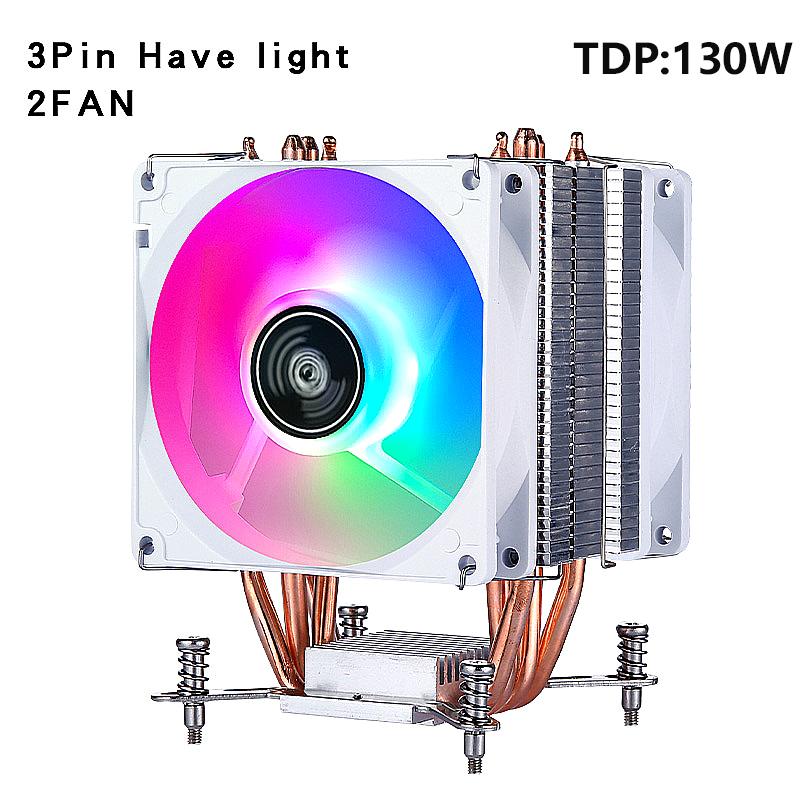 Tower Type Radiator Processor 2/4/6 Heat Pipe Air-cooled CPU Cooler White Fan mute Install slots LGA2011 2066 2099 xeon x79 x99