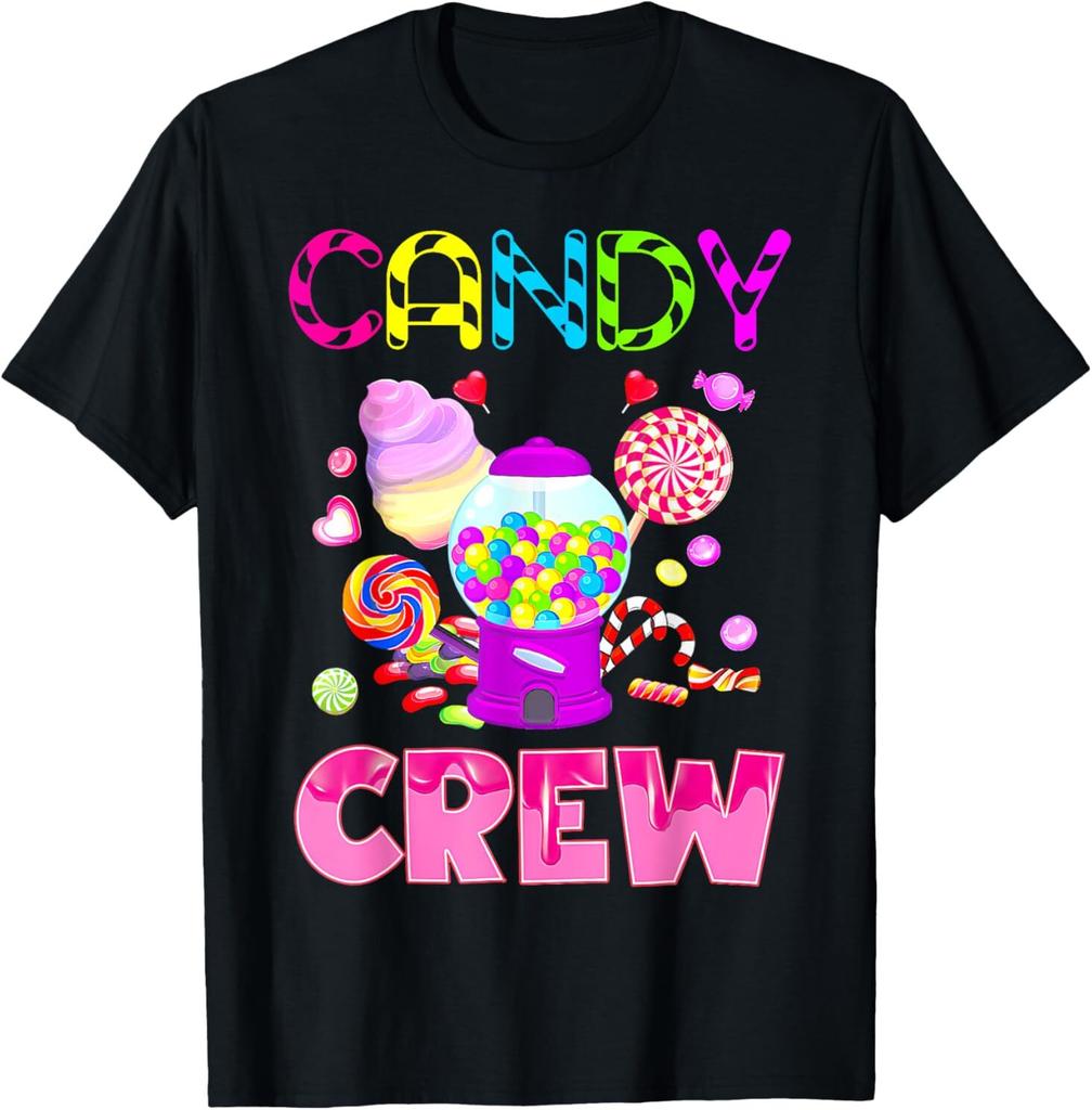 Candy Land Candy Crew Decorations Sweetie Candy Squad T-Shirt Mens Womens Tees Top