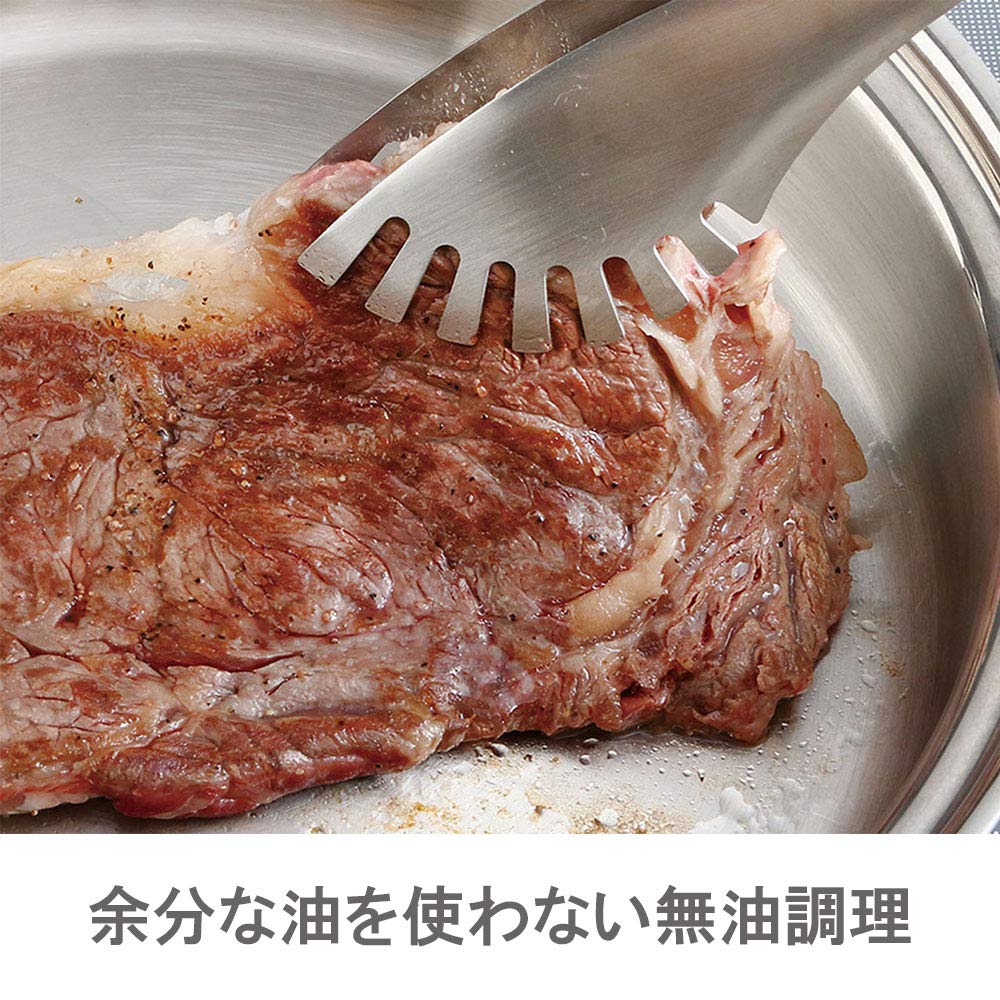 Vitacraft Frying Pan 20cm IH Compatible Stainless Steel with Lid 10 Year Warranty Made in the USA Hekisupply 6112 Silver