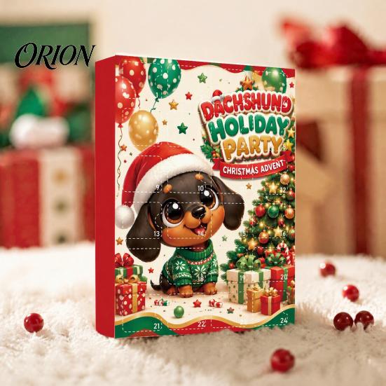 Christmas Home Decor Accessories 2026 Advent Calendar Dachshund Ornament Set, Countdown Hanging with 24 Acrylic Dog Ornaments Mini Figures, 2D Pendant
