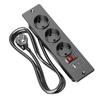 Recessed Power Strip with 2 Sockets USB A USB C Ports Embedded Furniture Charging Station for Desk Nightstand Cabinet