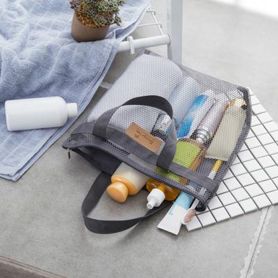 Make-up-Tasche mit Reißverschluss, Netzstoff, Unisex-Fach, kratzfest, Organizer für Toilettenartikel für den Urlaub
