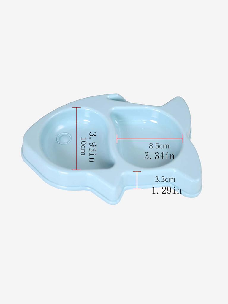 1 szt.-Miska na karmę dla zwierząt z miską z przegródką antypoślizgowa, miska do karmienia zwierząt odpowiednia dla małych i średnich psów i kotów