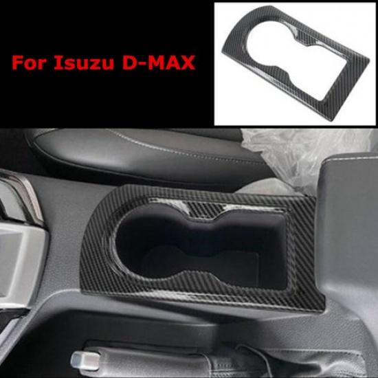 For Isuzu D-Max Dmax 2021 2022 Carbon Fiber Front Water Cup Holder Cover Trim