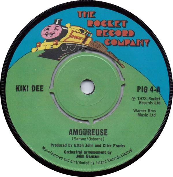 

7inch Record KIKI DEE - Amoureuse PIG4 The Rocket Reco 1973 UK Rock Used
