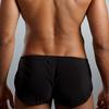 Solid Color Casual Men Elastic Waistband Split Shorts Underwear Home Sportswear