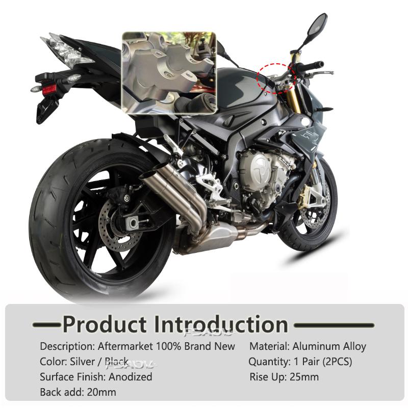 For BMW S1000R Motorcycle Accessories Handlebar Riser Drag Handle Bar Clamp Extend Adapter S1000R S 1000 R S 1000 R 2014-2018