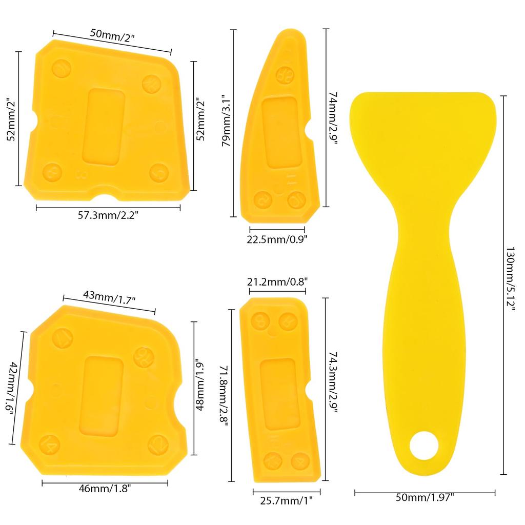 15pcs/set Caulking Tools for Tight Areas Bathroom Kitchen,Window,,Floor, Close-area sealant silicone caulking finishing tool