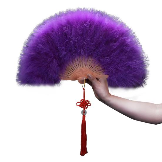 Folding Fan Fluffy Lightweight Stage Performance Decoration