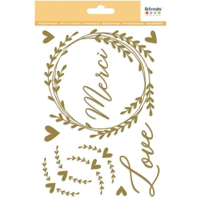 Artemio Decals - Let's Get Married Collection - Golden Thank You