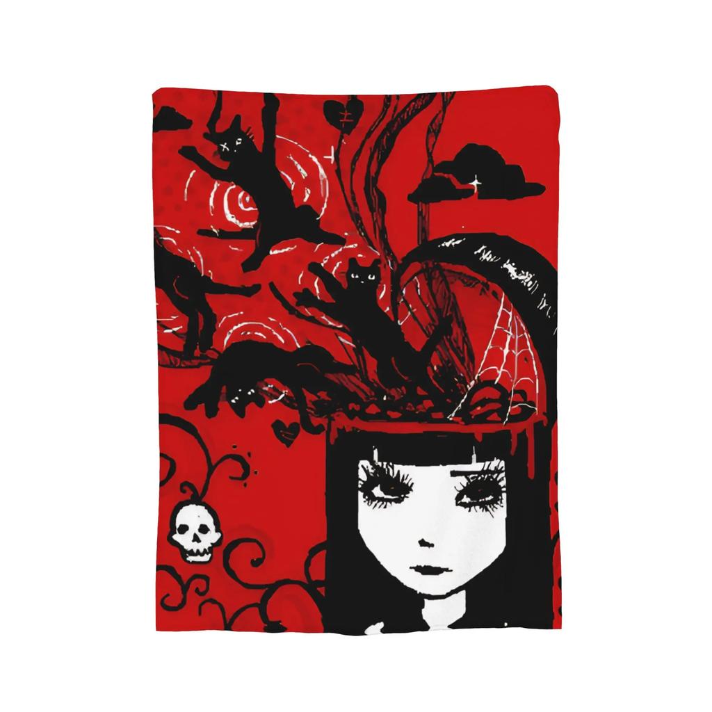 E-Emily the Strange Comics Fleece-Decken Tolle Überwurfdecken für Zuhause Hotel Sofa 200x150cm Teppichstück,