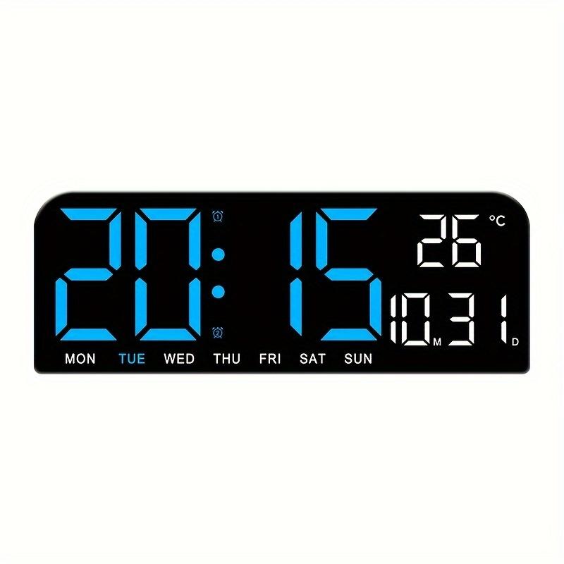 TIMESS Large Screen LED Alarm Clock, Can Display Week And Temperature And Humidity, Can Be Timed, Suitable For Placing On The Bedroom Desktop