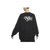Nike Fleece-Lined Crewneck Sweatshirt With Back Logo Women Tops Black FB1918-010