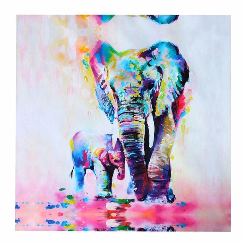 

Oil Elephant Painting On Canvasframeless Home Wall Art Printing 60x50cm Decor