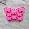 1 stk 8-hulrom Sommerfugl Silikon Bakeform Non-Stick Kake Sjokoladeform Ovn Mikrobølgeovn DIY Bakeverktøy for Hjemmekjøkken Bakere
