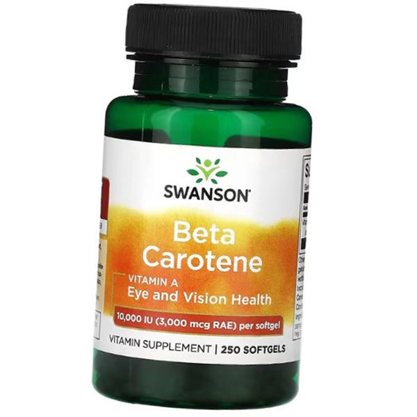 Витамин А, Beta-Carotene 10000, Swanson  250гелкапс (36280053)