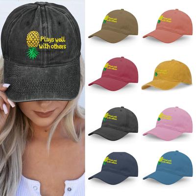 Unisex ležérní jednovelikostní baseballová čepice Pineapple Print Series Venkovní omyvatelný klobouk proti slunci