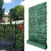 Ivy Leaf Plants Artificial Faux Privacy Fence Long Screen Expandable Green Plastic Home Garden Decor High Temperature Resistance