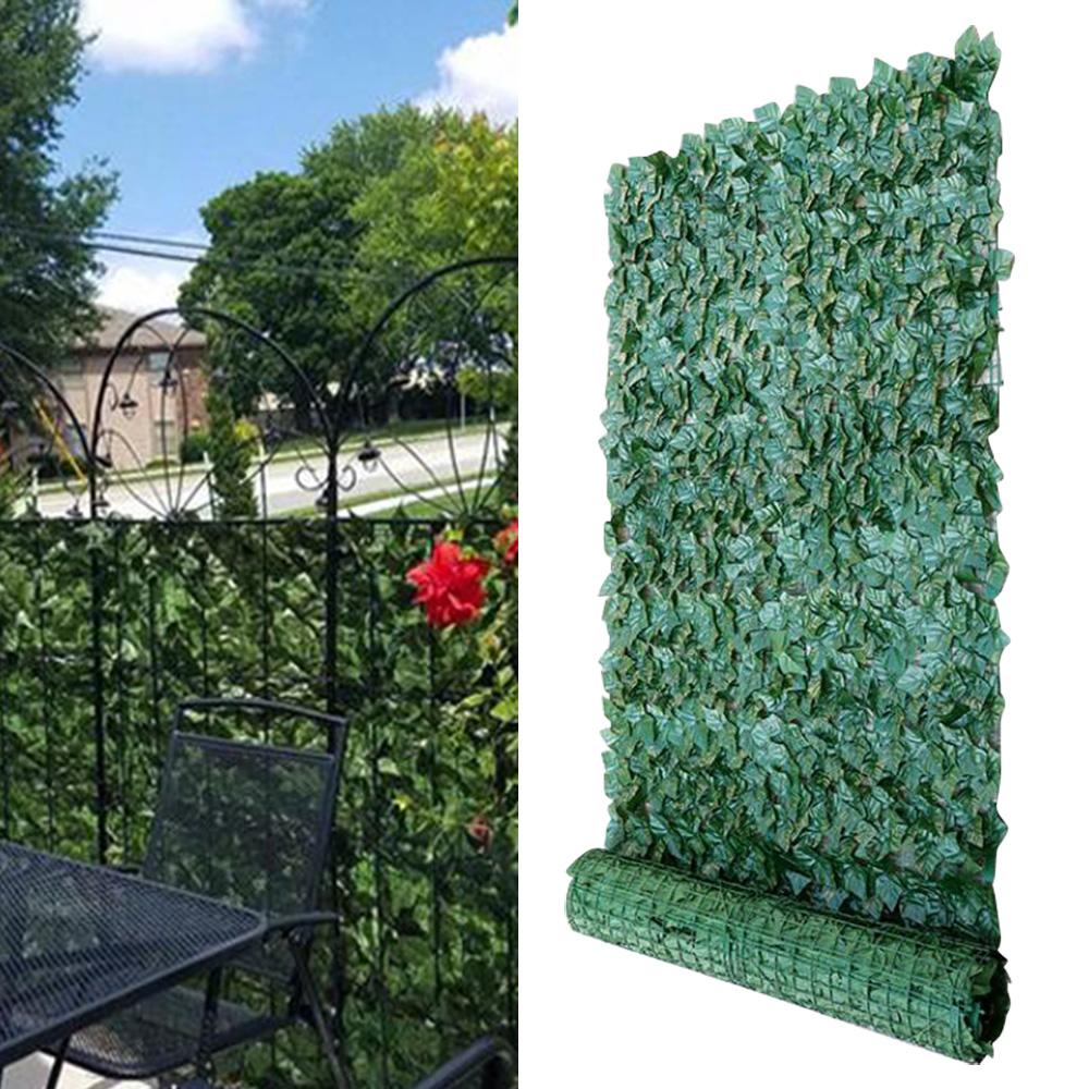 Ivy Leaf Plants Artificial Faux Privacy Fence Long Screen Expandable Green Plastic Home Garden Decor High Temperature Resistance